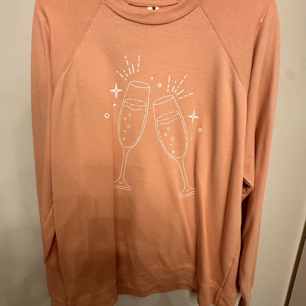 Champagne Toast Graphic Women's Sweater - Picture 2 of 6